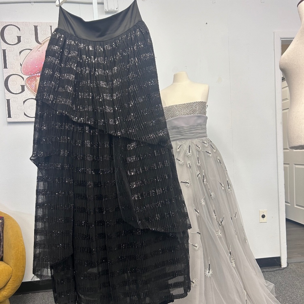 Gabrielle fiorucci bucciarelli blk sequin skirt set Sz 16